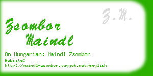 zsombor maindl business card